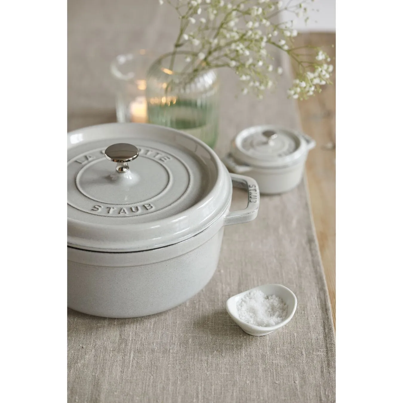 Staub Cocotte Rotonda - 22 Cm, Tartufo Bianco - immagine 5