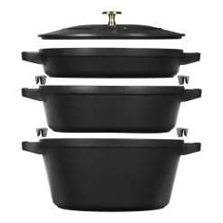 Staub Set Di Pentole - 3-pz., Ghisa