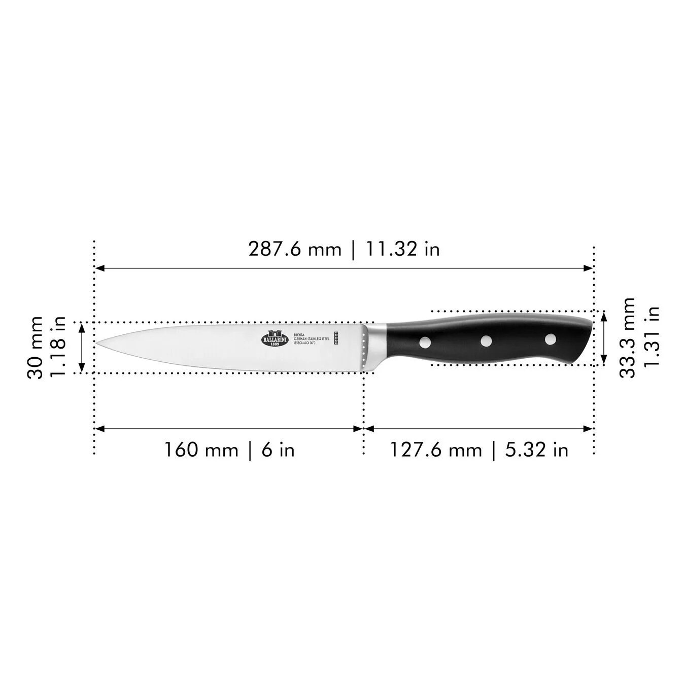 Ballarini Coltello Da Carne Liscio - 16 Cm - immagine 2