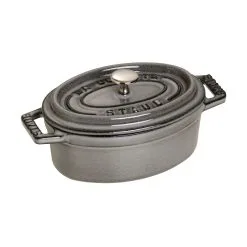 Staub Mini Cocotte Ovale - 11 Cm, Grigio Grafite