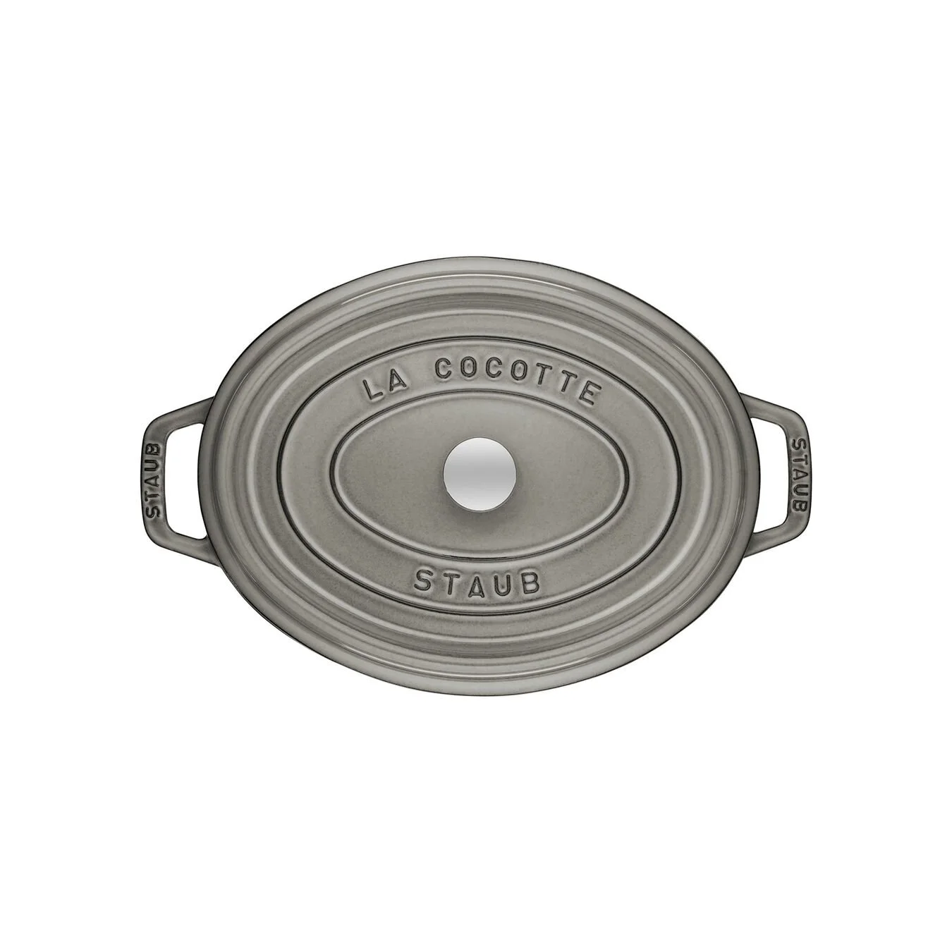 Staub Cocotte Ovale - 15 Cm, Colore Grigio Grafite - immagine 2