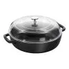 Staub Tegame Con Coperchio In Vetro Rotondo - 28 Cm, Nero