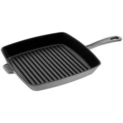 Staub Grill Con Manico Quadrata - 30 Cm, Colore Grigio Grafite