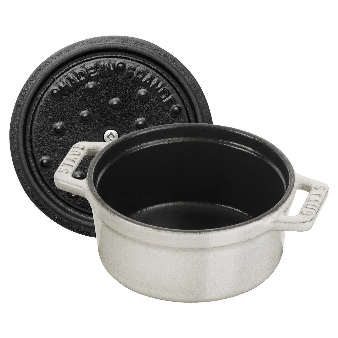 Staub Mini Cocotte Rotonda - 10 Cm, Tartufo Bianco - immagine 5