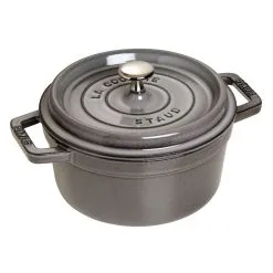 Staub Cocotte Rotonda - 22 Cm, Colore Grigio Grafite
