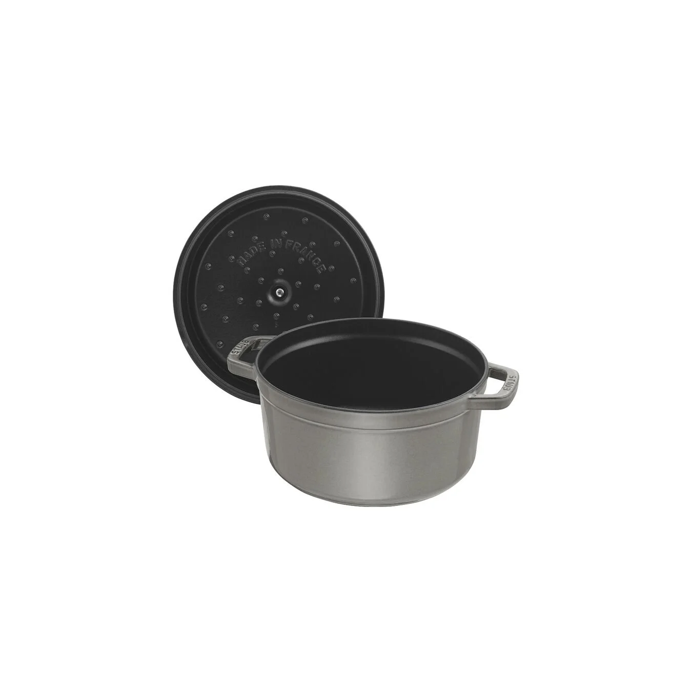 Staub Cocotte Rotonda - 14 Cm, Colore Grigio Grafite - immagine 2