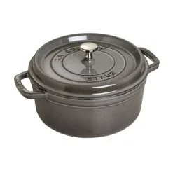 Staub Cocotte Rotonda - 26 Cm, Colore Grigio Grafite