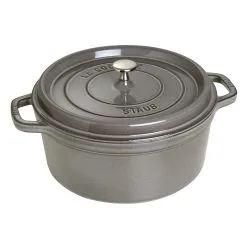 Staub Cocotte Rotonda - 28 Cm, Colore Grigio Grafite