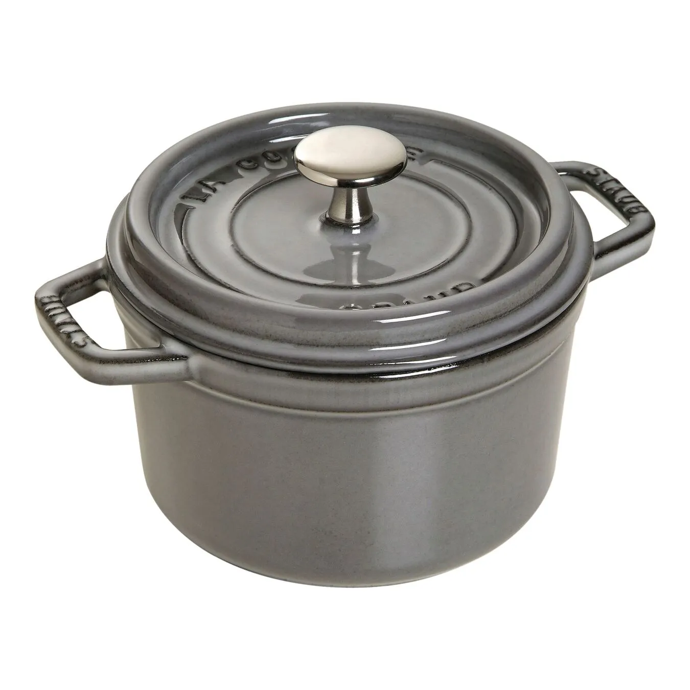 Staub Cocotte Rotonda - 14 Cm, Colore Grigio Grafite