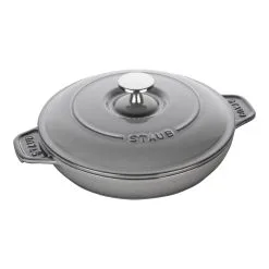 Staub Pirofila Con Coperchio Rotonda - 20 Cm, Grigio Grafite