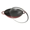 Staub Wok Con Coperchio In Vetro Rotondo - 37 Cm, Ciliegia