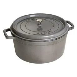 Staub Cocotte Rotonda - 30 Cm, Colore Grigio Grafite