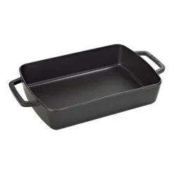 Staub Pirofila Rettangolare - 30 X 20 Cm, Nero