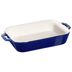 Staub Pirofila Rettangolare - 20 X 16 Cm, Blu Scuro