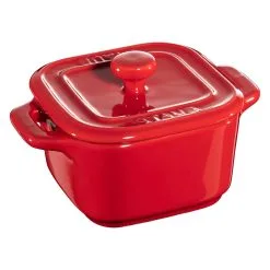 Staub Set Da Cocotte Con Coperchio Quadrata - 2-pz., Ciliegia