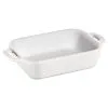Staub Pirofila Rettangolare - 14 X 11 Cm, Colore Bianco Puro