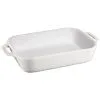 Staub Pirofila Rettangolare - 27 X 20 Cm, Colore Bianco Puro