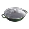 Staub Wok Con Coperchio In Vetro Rotondo - 30 Cm, Basilico