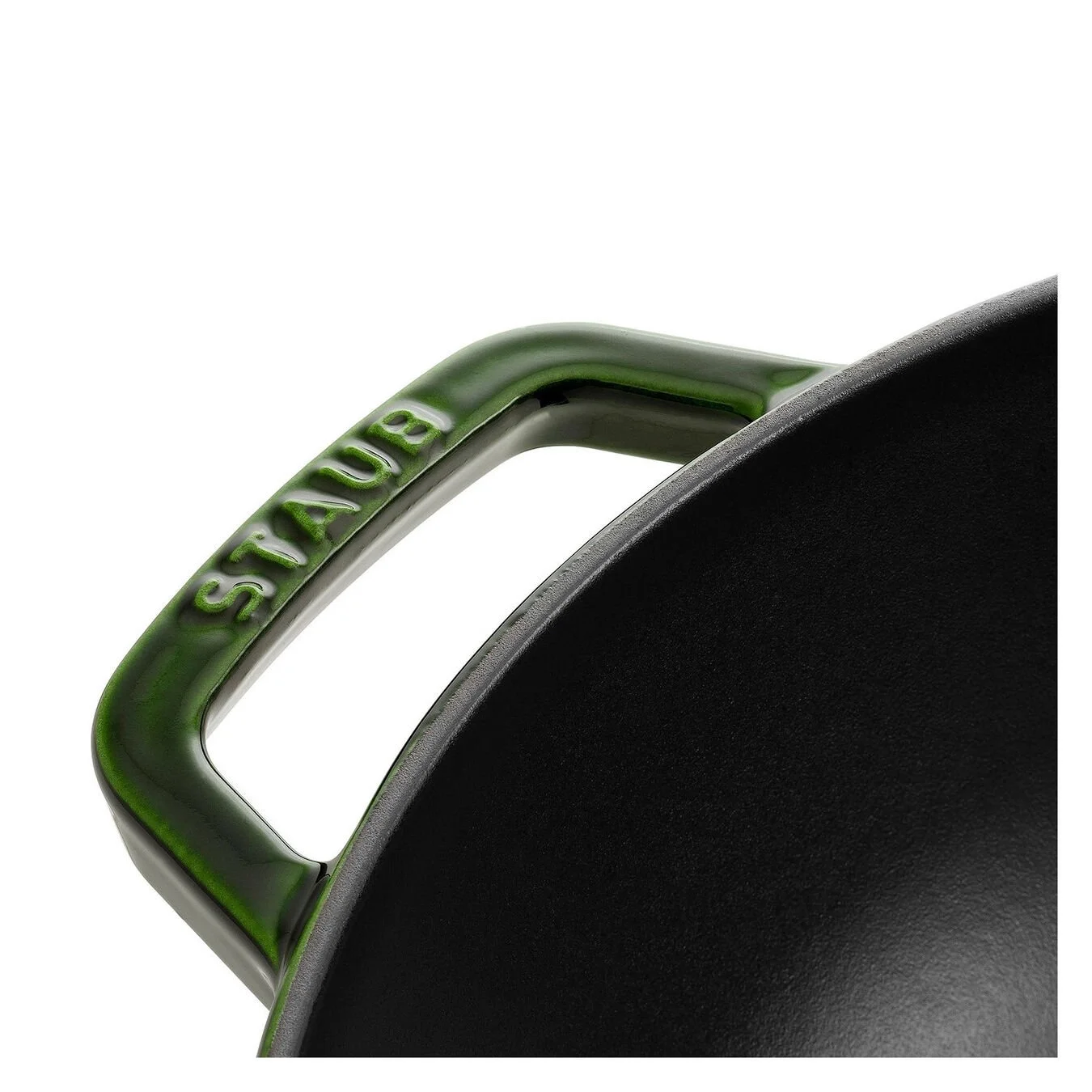 Staub Wok Con Coperchio In Vetro Rotondo - 30 Cm, Basilico - immagine 2