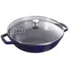 Staub Wok Con Coperchio In Vetro Rotondo - 30 Cm, Blu Scuro