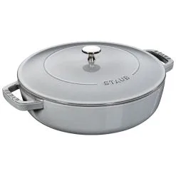Staub Tegame Chistera Rotondo - 28 Cm, Grigio Grafite