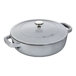 Staub Tegame Chistera Rotondo - 24 Cm, Grigio Grafite
