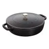 Staub Tegame Chistera Rotondo - 24 Cm, Nero