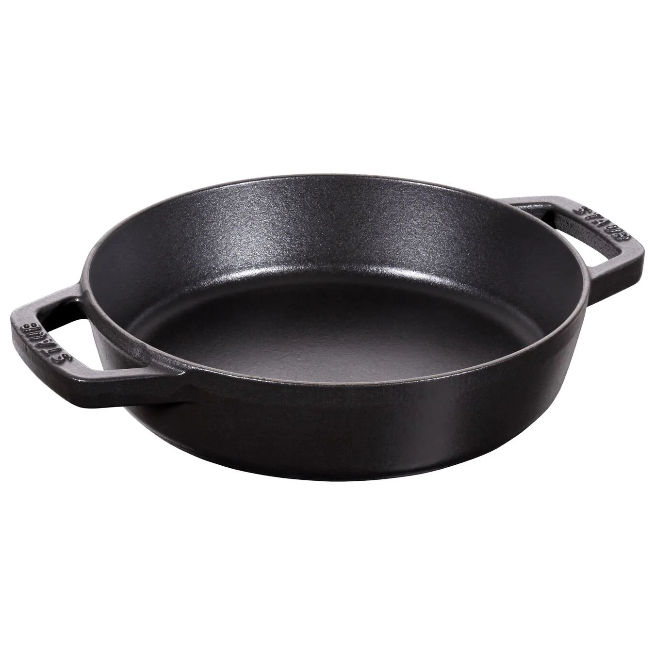 Staub Padella Con 2 Maniglie - 20 Cm, Ghisa, Black Matt