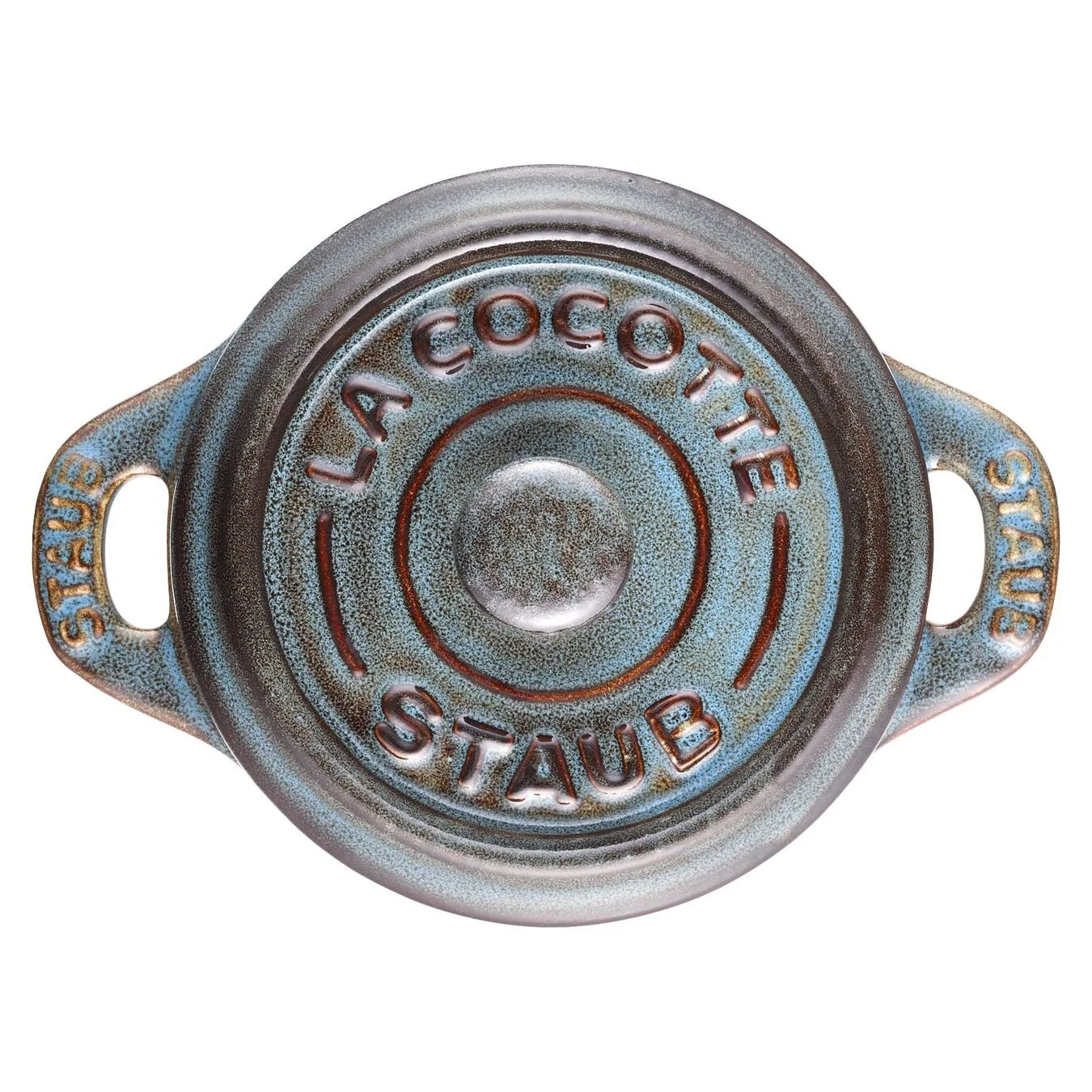 Staub Mini Cocotte Rotonda - 10 Cm, Turchese Antico - immagine 3