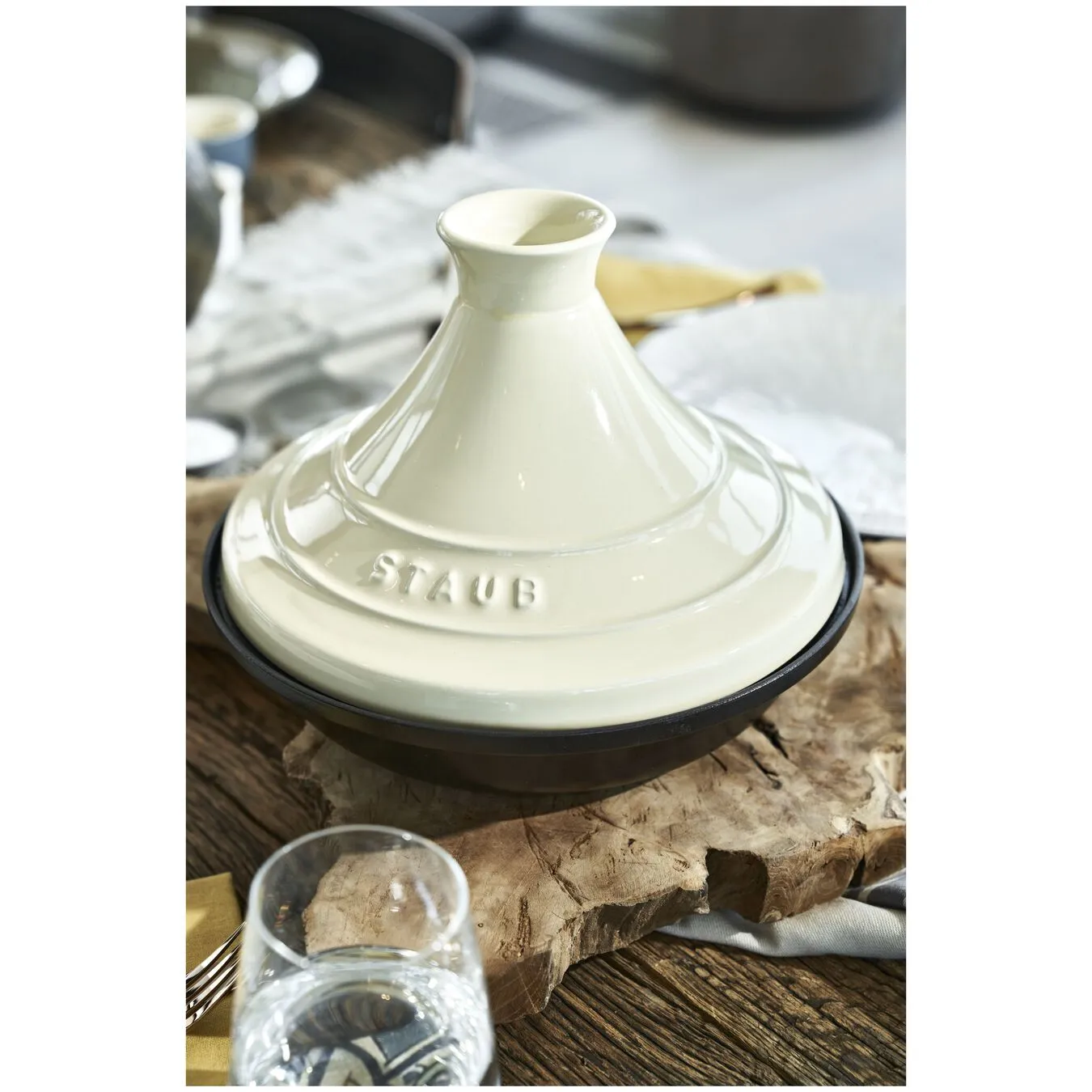 Staub Tajine - 28 Cm, Crema - immagine 3