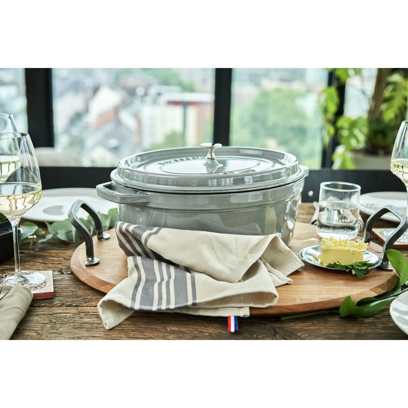 Staub Cocotte Ovale - 37 Cm, Colore Grigio Grafite - immagine 5