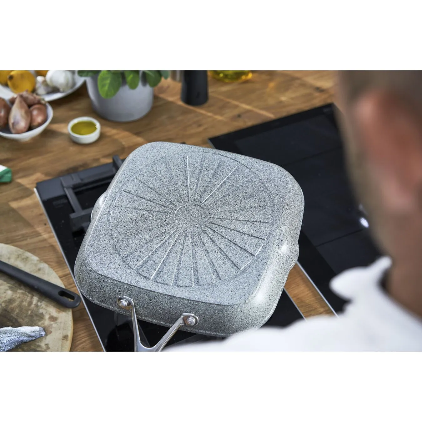 Ballarini Bistecchiera - 28 X 28 Cm, Alluminio, Granitium Titanium Extreme - immagine 4