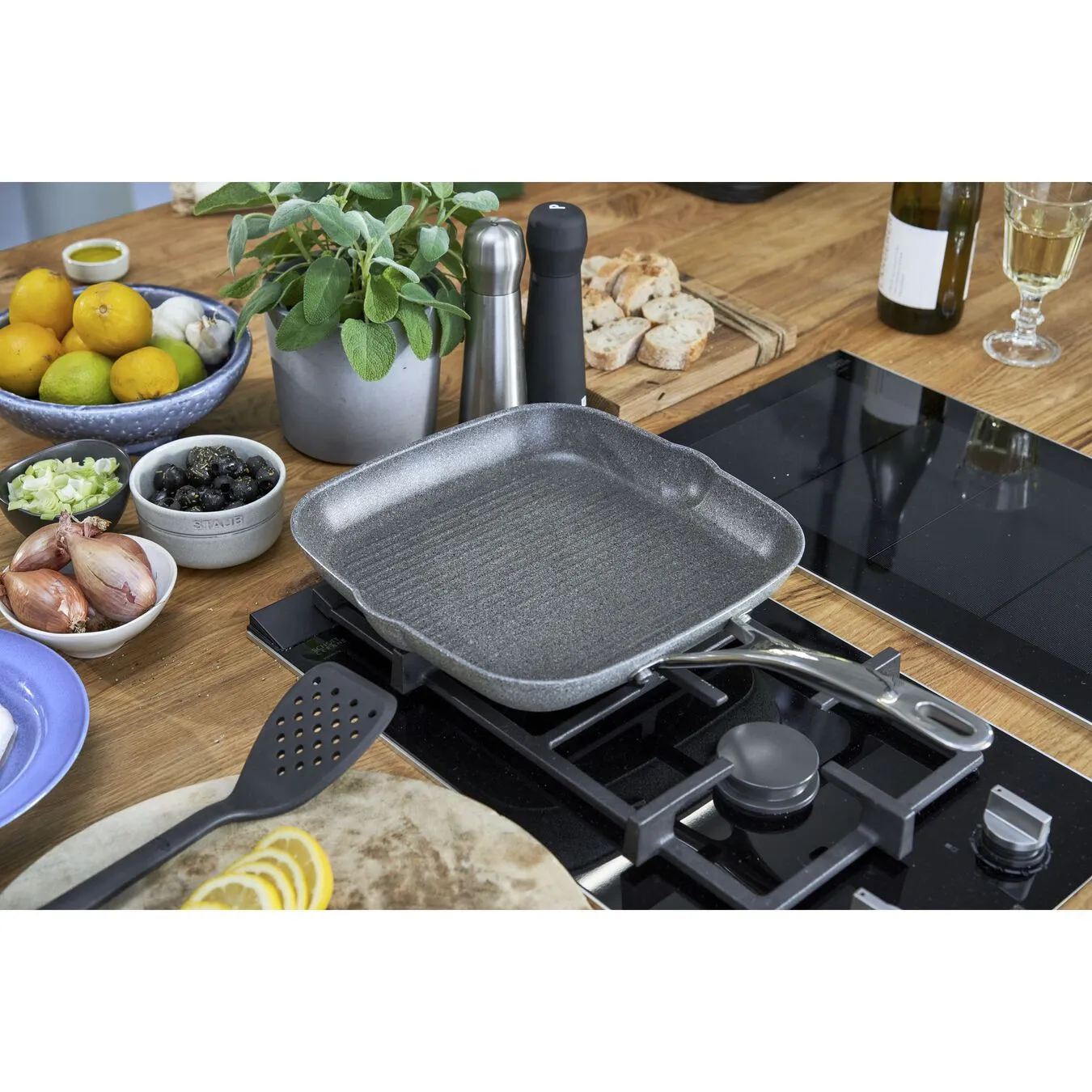 Ballarini Bistecchiera - 28 X 28 Cm, Alluminio, Granitium Titanium Extreme - immagine 2