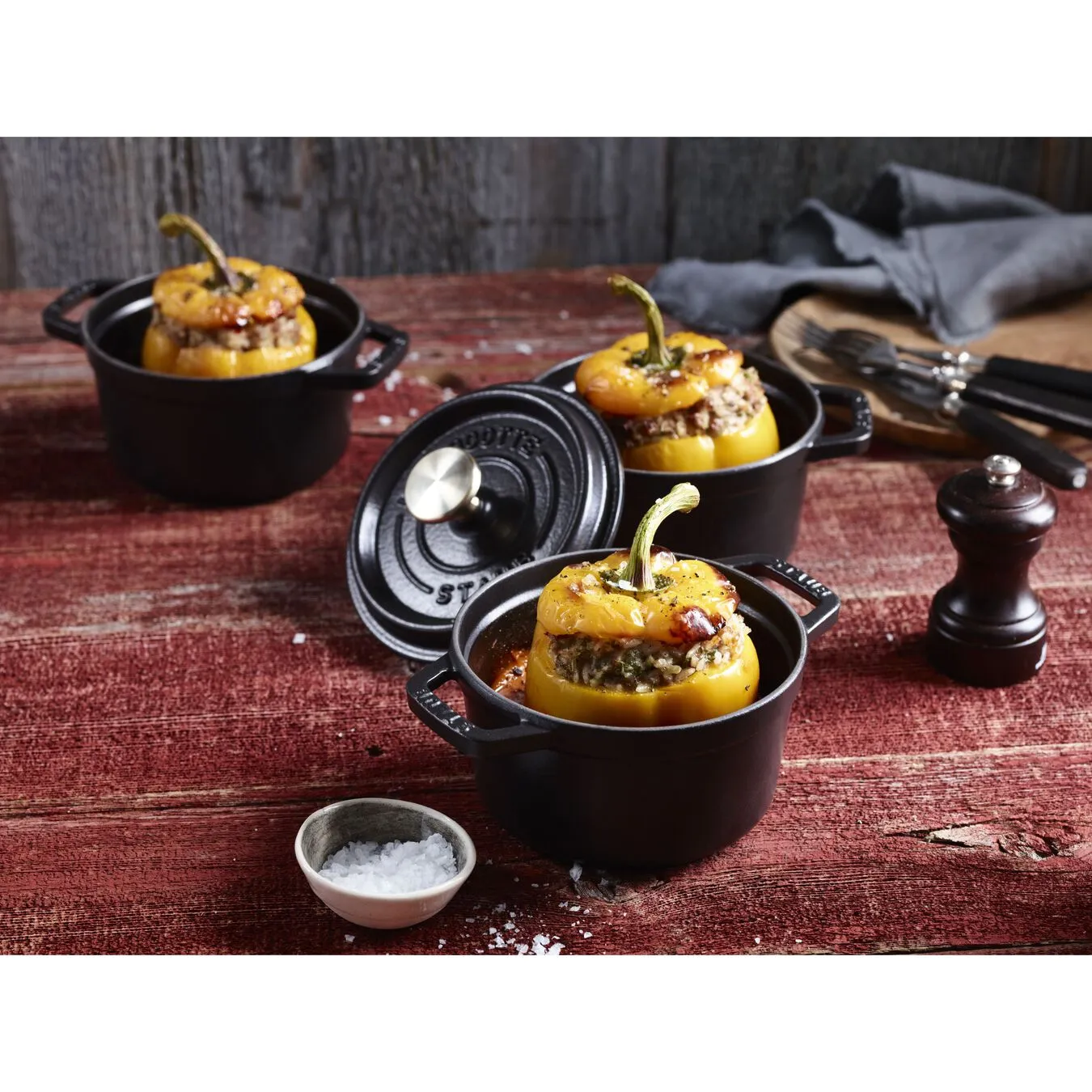 Staub Cocotte Rotonda - 12 Cm, Nera - immagine 6