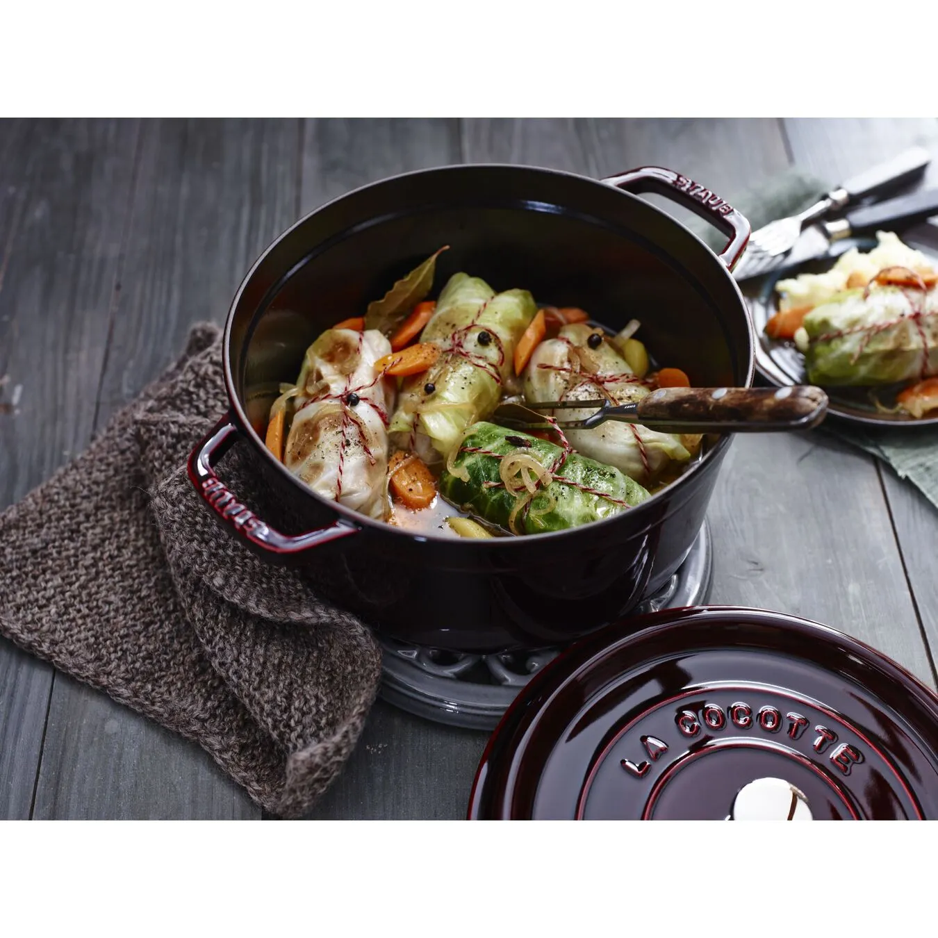 Staub Cocotte Rotonda - 24 Cm, Granatina - immagine 5