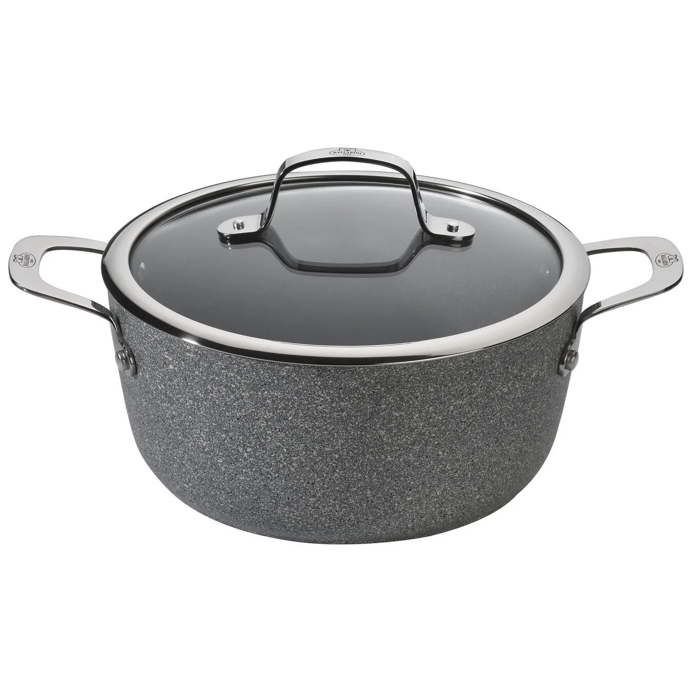 Ballarini Casseruola Con Coperchio - 16 Cm, Alluminio, Granitium Titanium Extreme