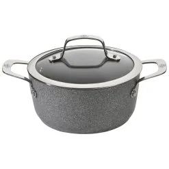 Ballarini Casseruola Con Coperchio - 24 Cm, Alluminio, Granitium Titanium Extreme