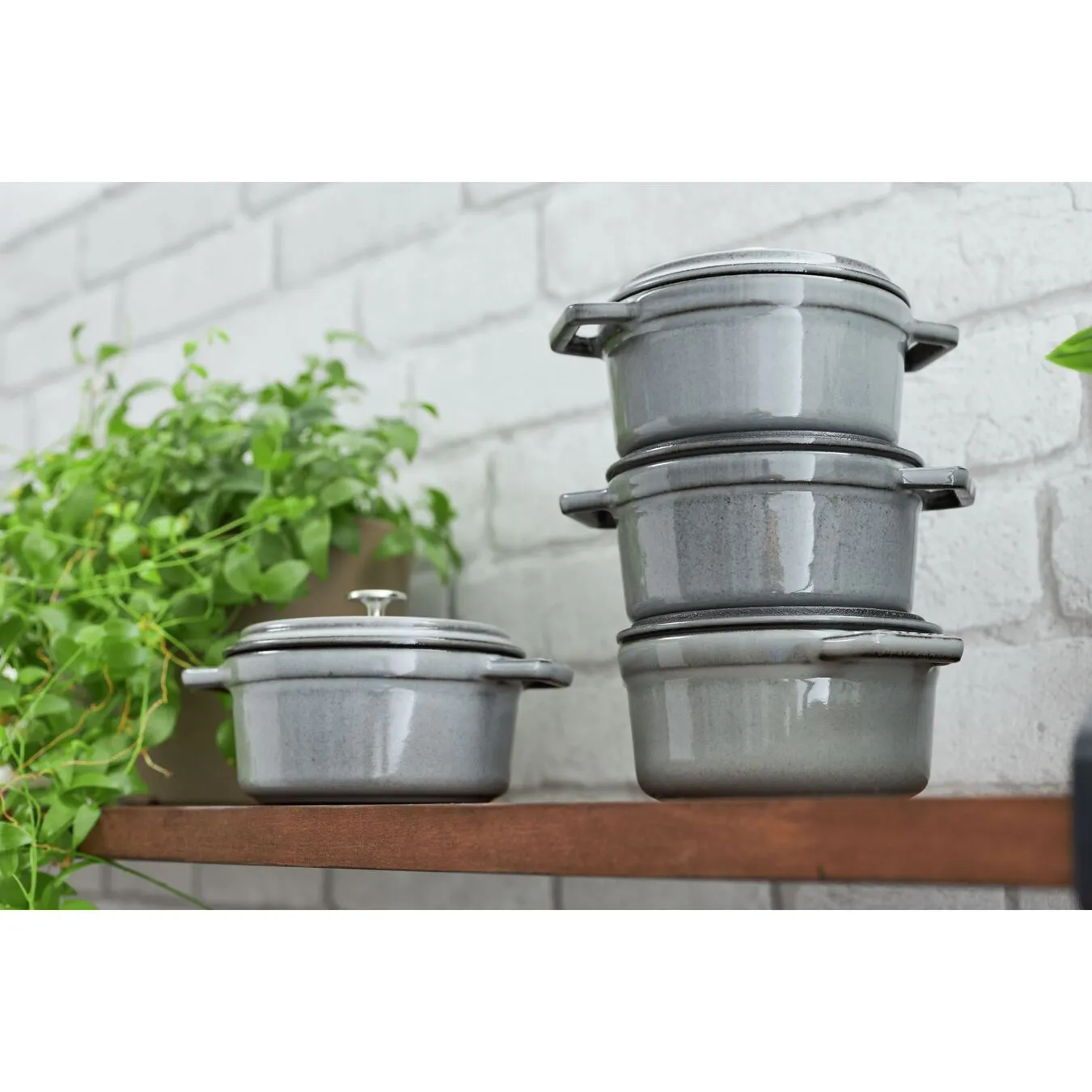 Staub Cocotte Rotonda - 14 Cm, Colore Grigio Grafite - immagine 5