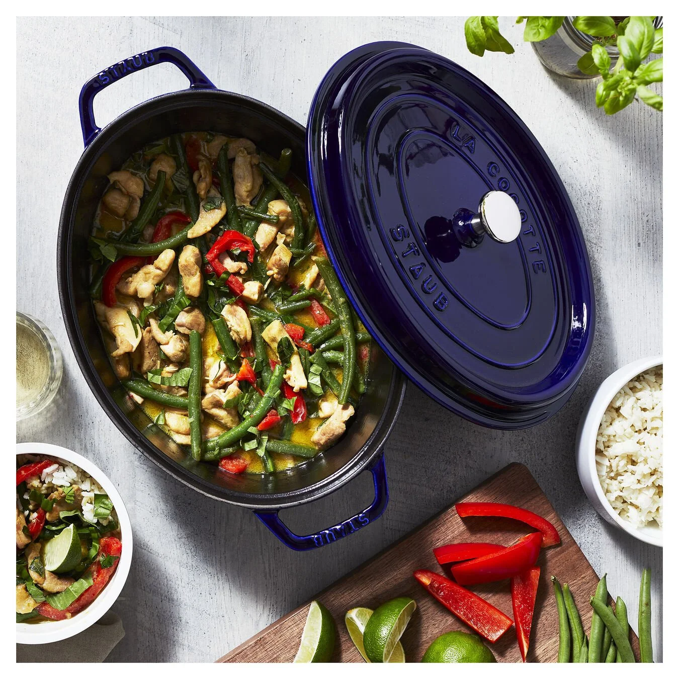 Staub Cocotte Ovale - 31 Cm, Blu Scuro - immagine 6
