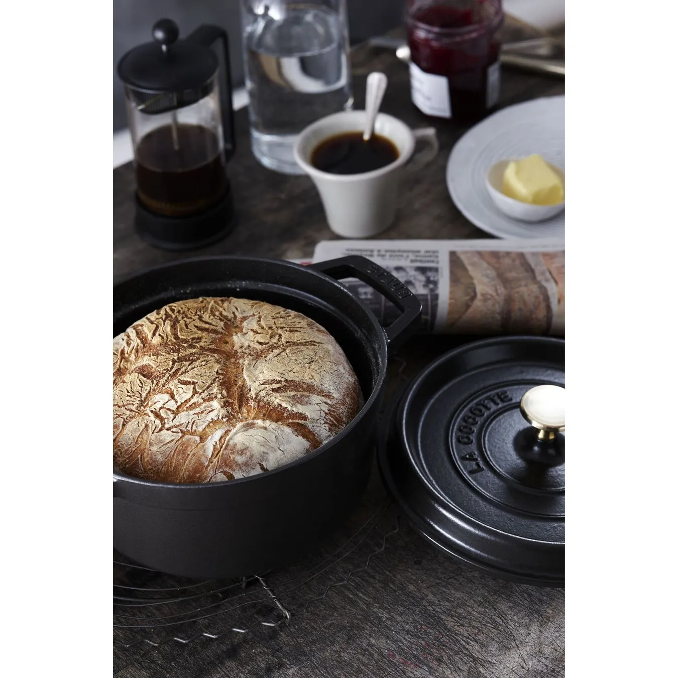 Staub Cocotte Rotonda - 22 Cm, Nera - immagine 3