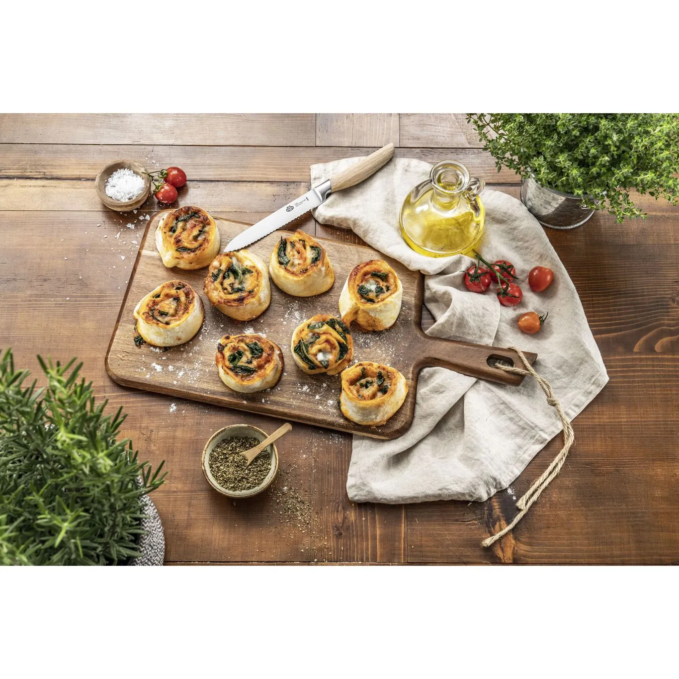 Ballarini Coltello Universale Seghettato - 13 Cm, Naturale - immagine 2