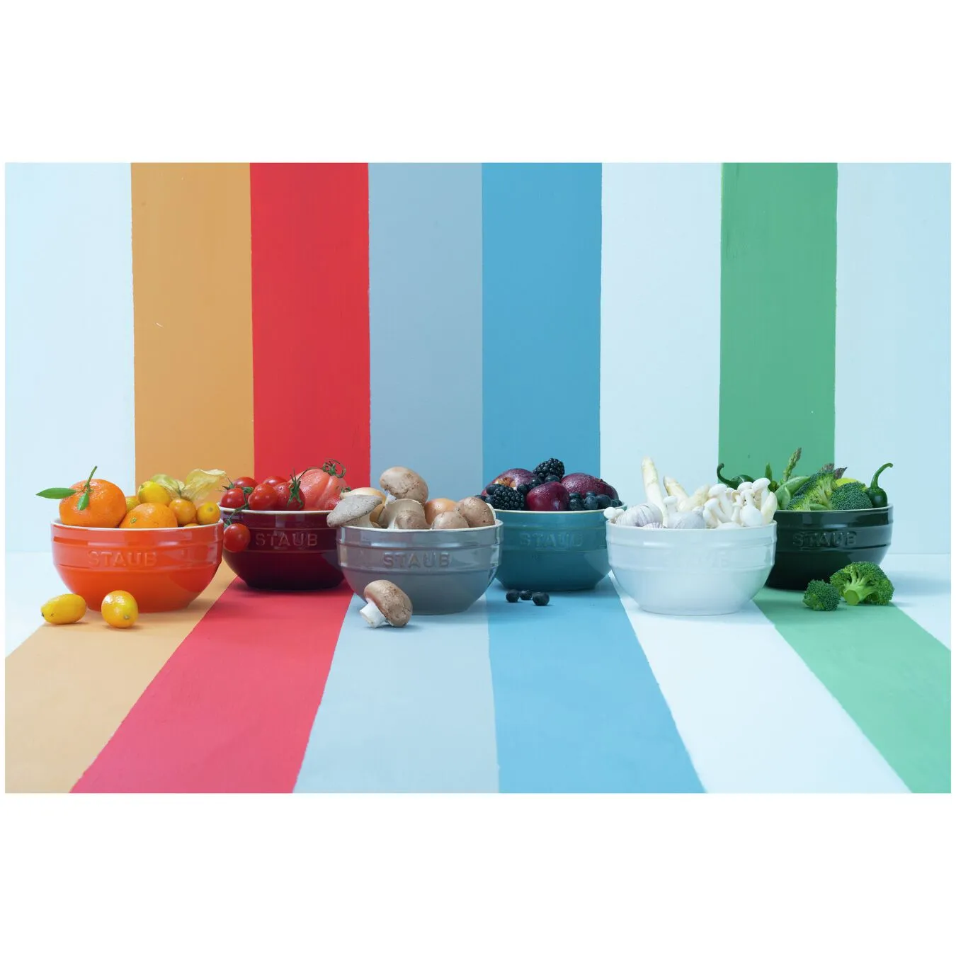 Staub Set Di Ciotole Arcobaleno - 6-pz., Colori Misti - immagine 4