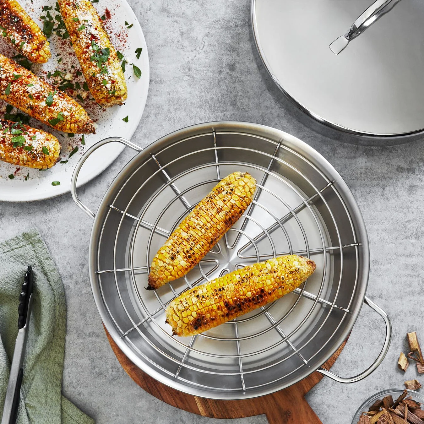 Demeyere Set Per Affumicatura - 4-pz., 18/10 Acciaio Inossidabile - immagine 3