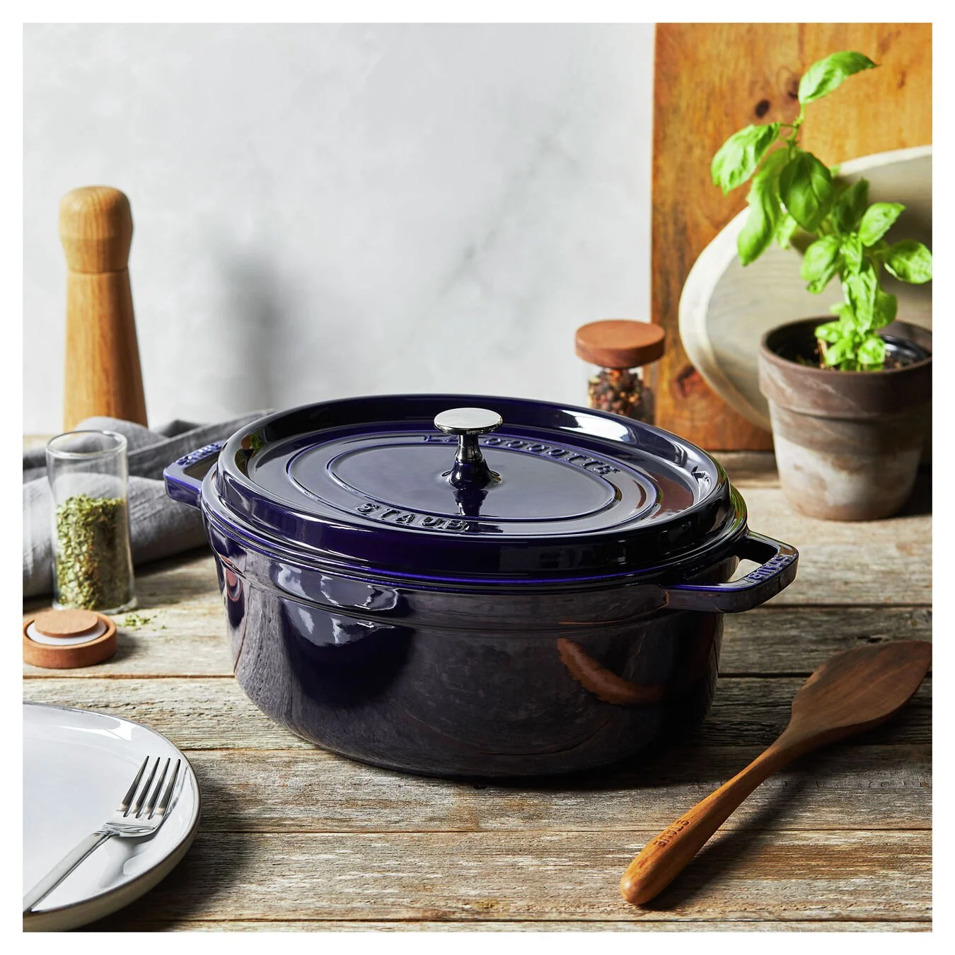Staub Cocotte Ovale - 31 Cm, Blu Scuro - immagine 5
