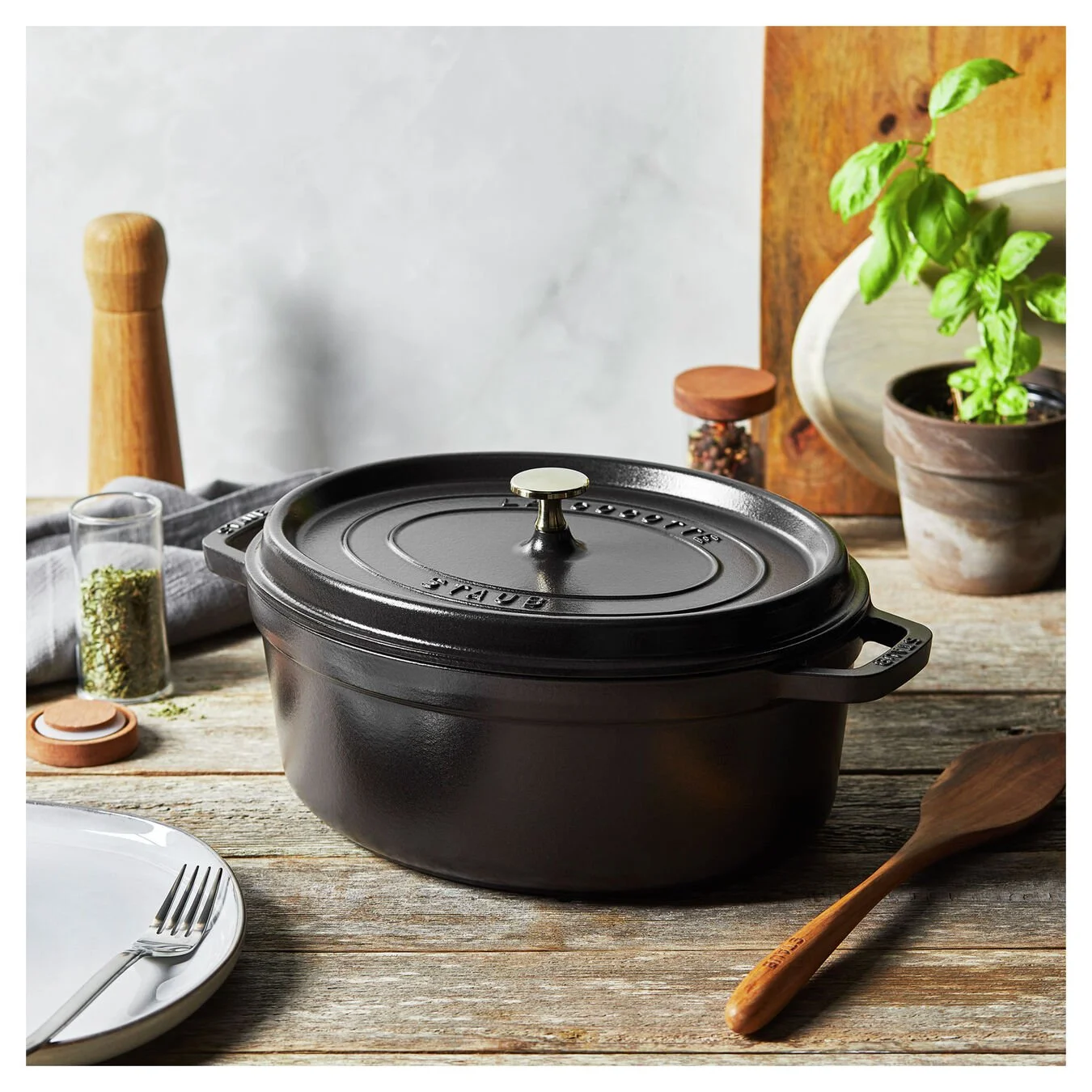 Staub Cocotte Ovale - 31 Cm, Nera - immagine 6