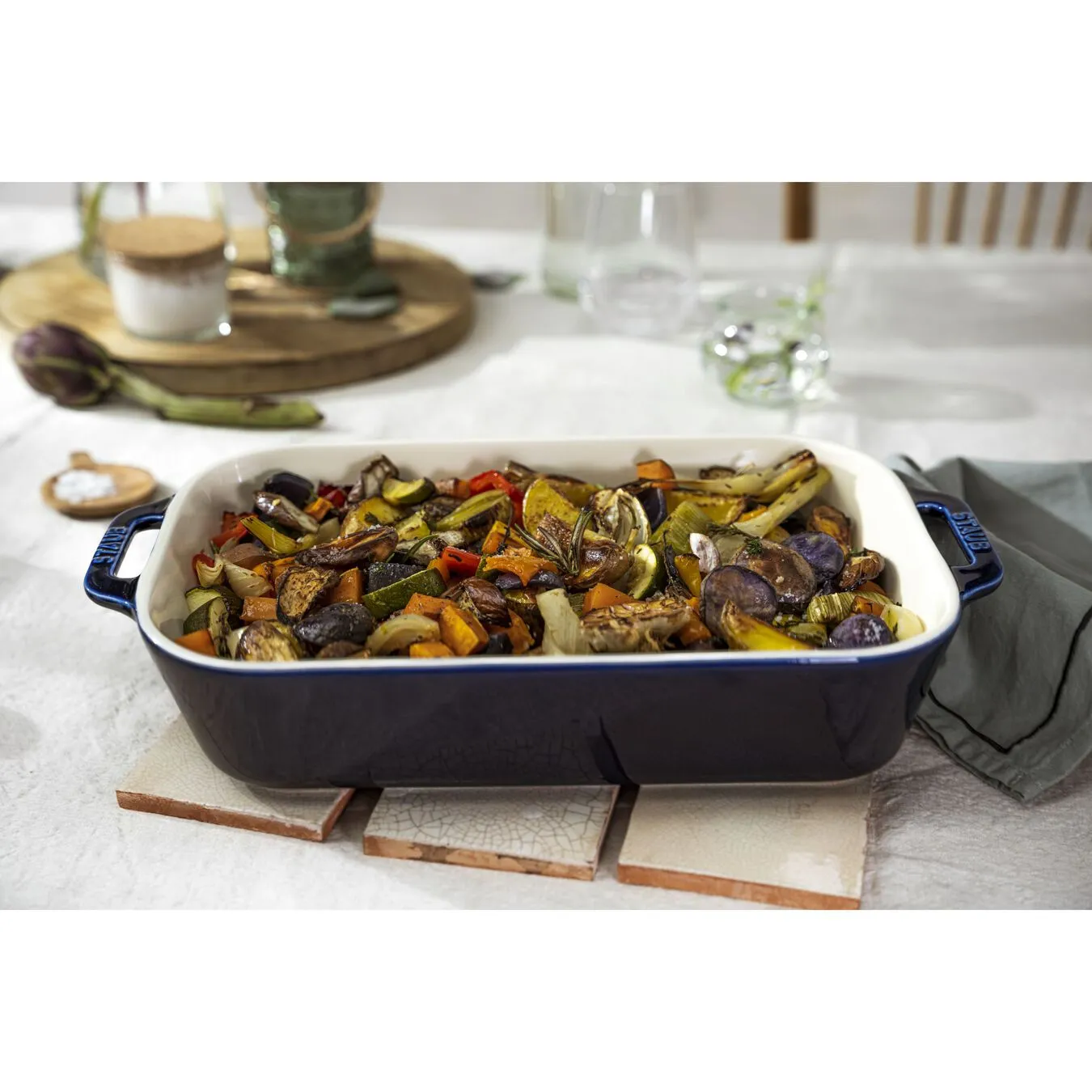 Staub Pirofila Rettangolare - 34 X 24 Cm, Blu Scuro - immagine 6