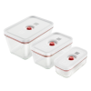 Zwilling Set Di Contenitori, S/M/L / 3-PZ., Vetro, Rosso